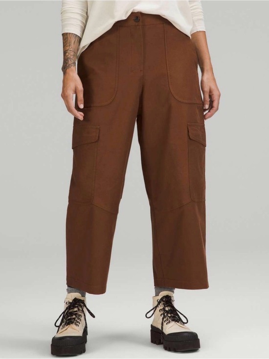 lululemon athletica Pants - Lululemon Light Utilitech Cargo Pocket High-Rise Crop Roasted Brown Pants 30
